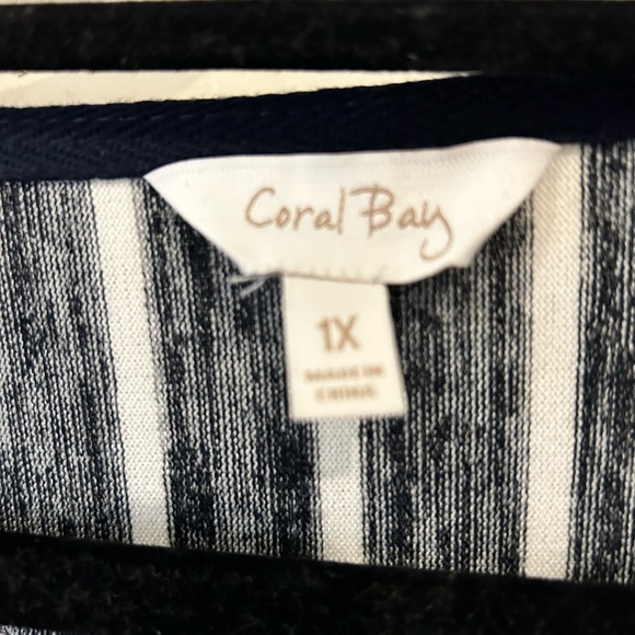 Carol Ray 1x comfy striped top! Perfect for summer - Picture 3 of 3